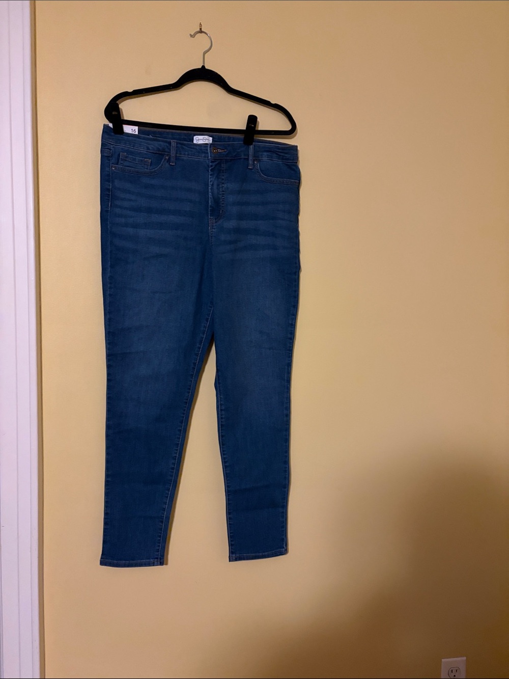 Jessica Simpson Mid-Rise Skinny Jeans in Blue Denim
